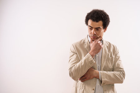 Image of worried businessman thinking.の写真素材