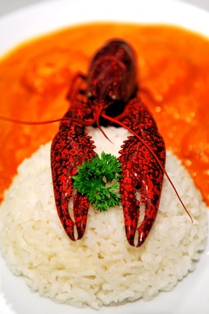crab whit riceの写真素材