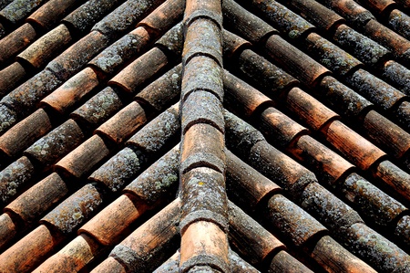 tiles on the roofの写真素材