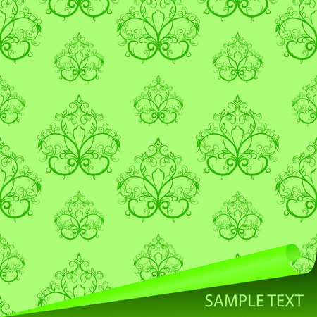 Sample of a fabric with drawing. Vector illustrationのイラスト素材