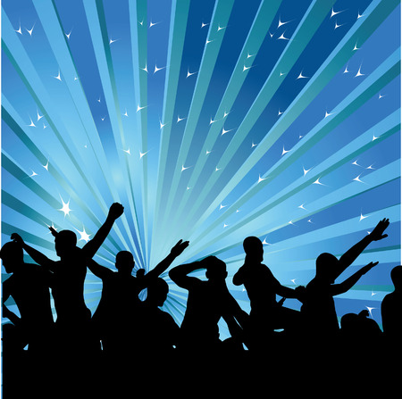 Abstract background with dancers. Vector illustration. Vector illustrationのイラスト素材