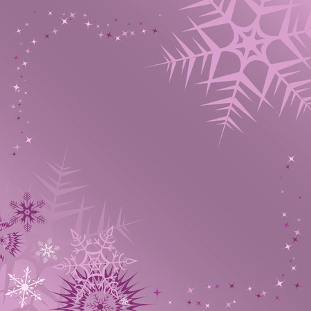 Lilac winter background with snowflakes. illustrationのイラスト素材