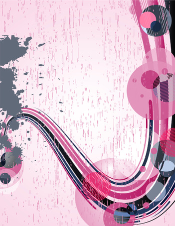 Grunge background with waves. Vector illustrationのイラスト素材