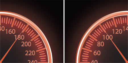 Vector illustration of a speedometerのイラスト素材