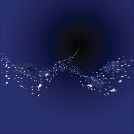 Abstract blue background with stars. illustrationのイラスト素材