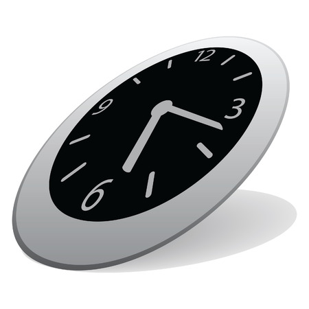 Clock isolated on a white background. Vector illustrationのイラスト素材