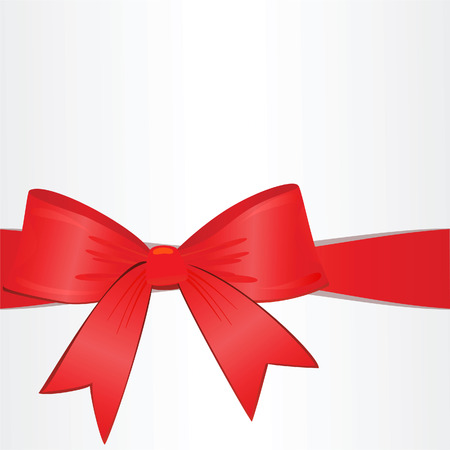Red bow isolated on a white background のイラスト素材