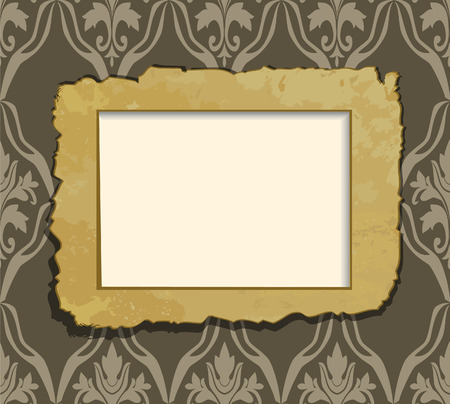 Old frame on vintage background. Vector illustrationのイラスト素材