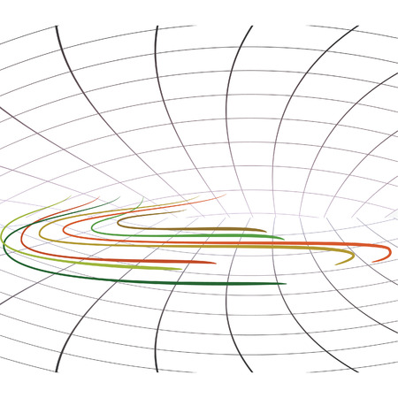 Abstract background with bent lines. illustrationのイラスト素材