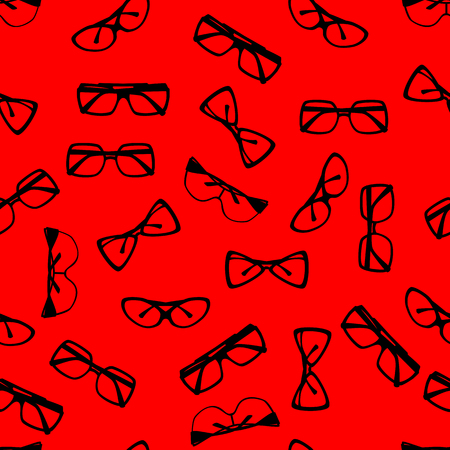 Glasses illustration pattern.のイラスト素材