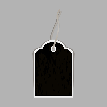 Black label isolated on a gray background. Vector illustrationのイラスト素材