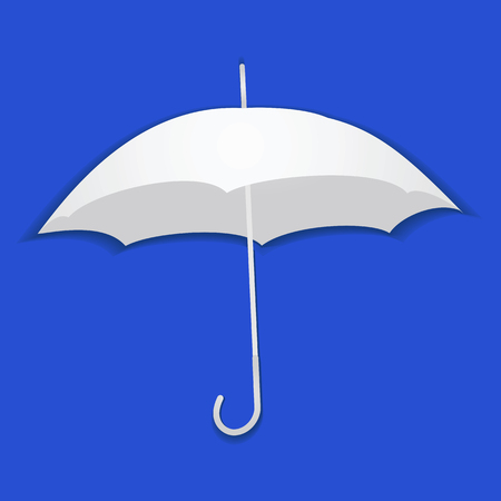 Umbrella from paper on a blue background. Vector illustrationのイラスト素材