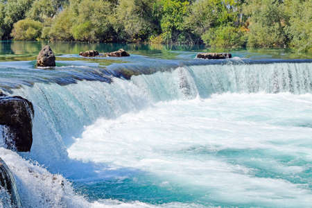 Waterfall on Manavgat River In Turkey.の写真素材
