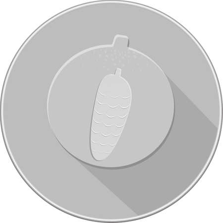 Christmas decorations icon. Conifer cone sphere icon. shades of gray icon.の写真素材