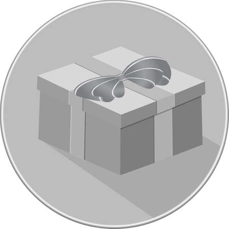 gift box icon. shades of gray icon.のイラスト素材
