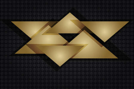 gold and black abstract background. advertising geometric banner.のイラスト素材