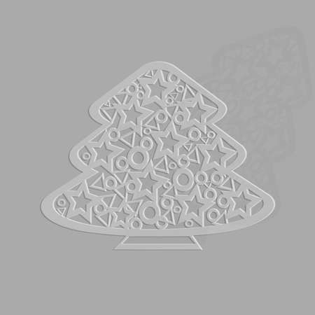 openwork decoration Christmas treeのイラスト素材