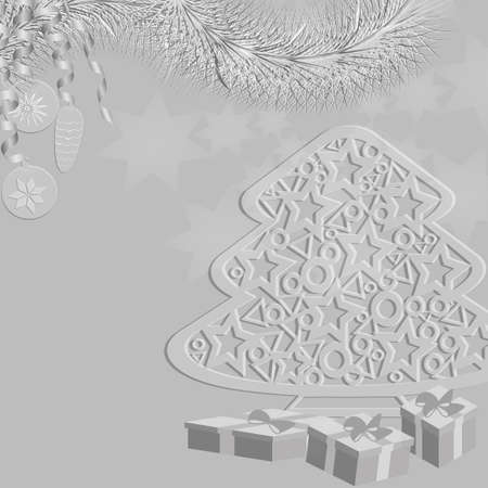 openwork decoration Christmas treeの写真素材