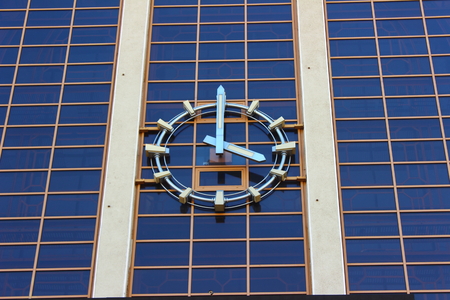 iOn the wall of the station building in. Kiev hang clockの写真素材