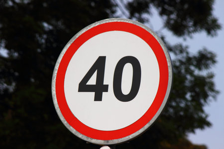 prohibiting road signの写真素材