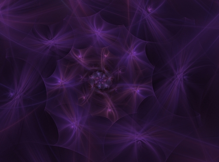 fractal in the form of blue-purple shell like spiralの写真素材