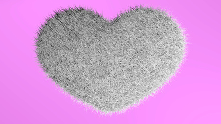 White heart with pink background.の写真素材