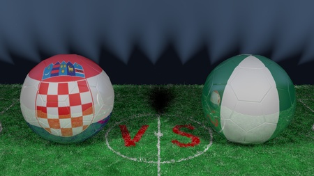 Croatia versus Nigeria.の写真素材
