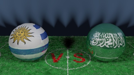 Uruguay vs Saudi Arabia.の写真素材