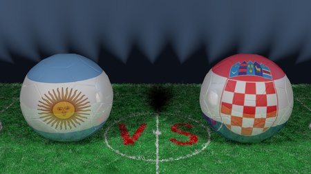 Argentina versus Croatia.の写真素材