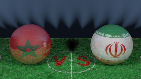 Morocco versus Iran.の写真素材