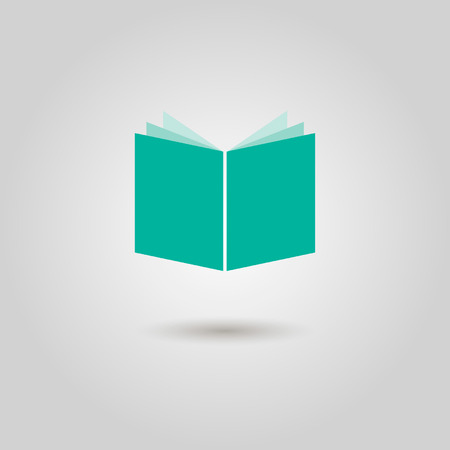 book icon with shadow  vector illustrationのイラスト素材
