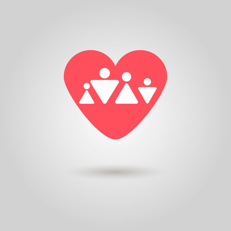 family heart icon  vector illustrationのイラスト素材