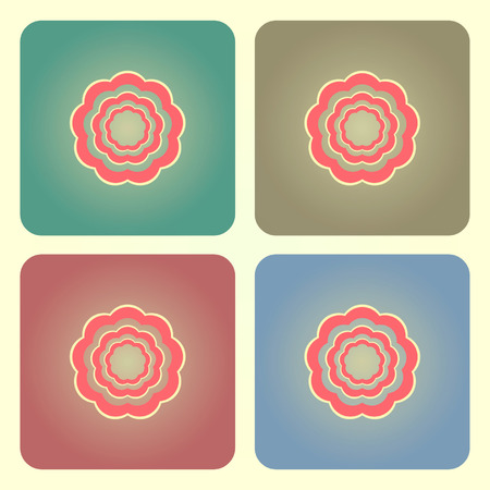 abstract flower buttons. のイラスト素材