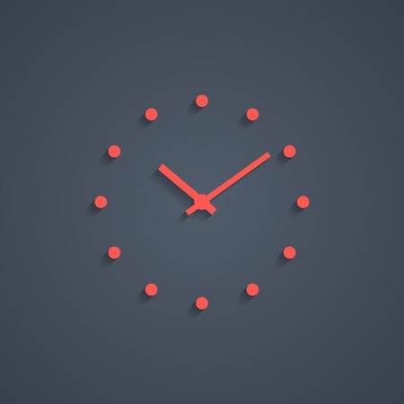 red simple watches with shadow.のイラスト素材