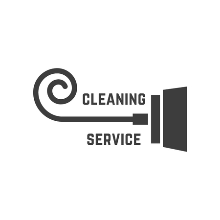 vacuum cleaner like cleaning service logoのイラスト素材