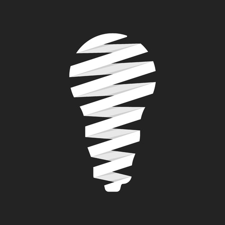 led bulb icon like origamiのイラスト素材