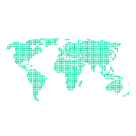 green world map from different pointsのイラスト素材