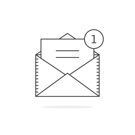thin line email notification iconのイラスト素材