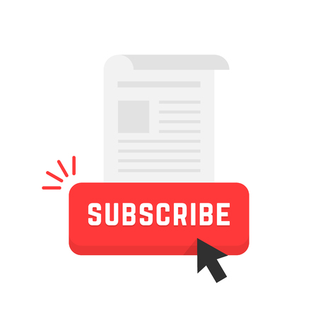Red subscribe newsletter buttonのイラスト素材