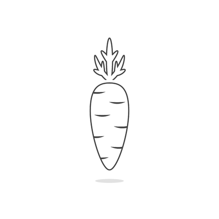 thin line simple carrot iconのイラスト素材