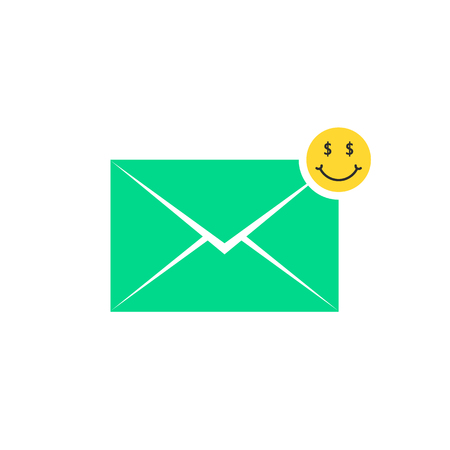 Green commercial offer letter icon.のイラスト素材