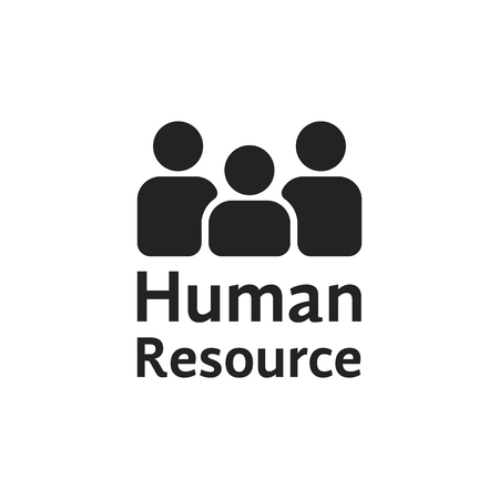 black simple human resource logoのイラスト素材