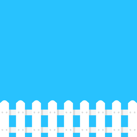 white fence garden simple template. concept of architecture, rural construction shape.のイラスト素材