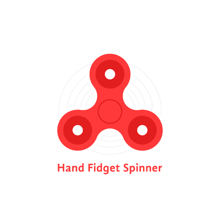 Red hand fidget spinner icon.のイラスト素材