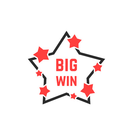 Linear star icon like big win badge.のイラスト素材