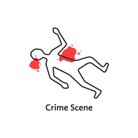 Crime scene icon.のイラスト素材