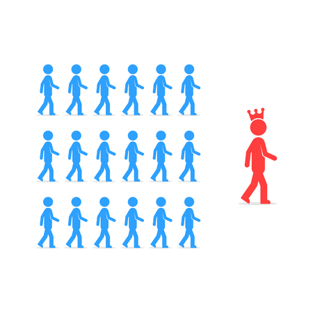 leadership like followers follow to personのイラスト素材