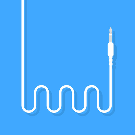 earphones jack icon with white cordの写真素材