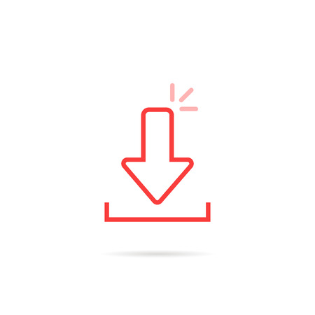 red app loading logo isolated on whiteのイラスト素材