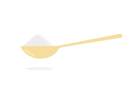 flat style spoon with sugar or saltのイラスト素材